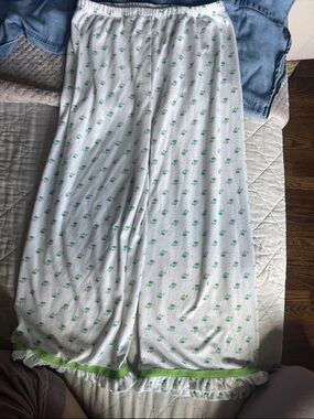 Vintage American Girl Flower Cotton Pajama Pants For Girls LARGE - 000837